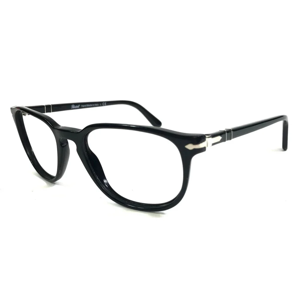 Persol Eyeglasses Frames 3019-S 95/31 Shiny Black Square Full Rim 52-18-140